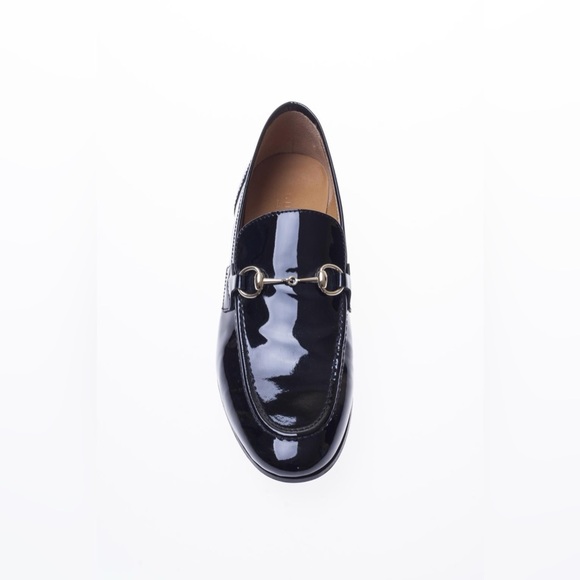 GUCCI
'JORDAN' BLACK LOAFERS WITH HORSEBIT DETAIL IN PATENT LEATHER WOMAN - Picture 3 of 12